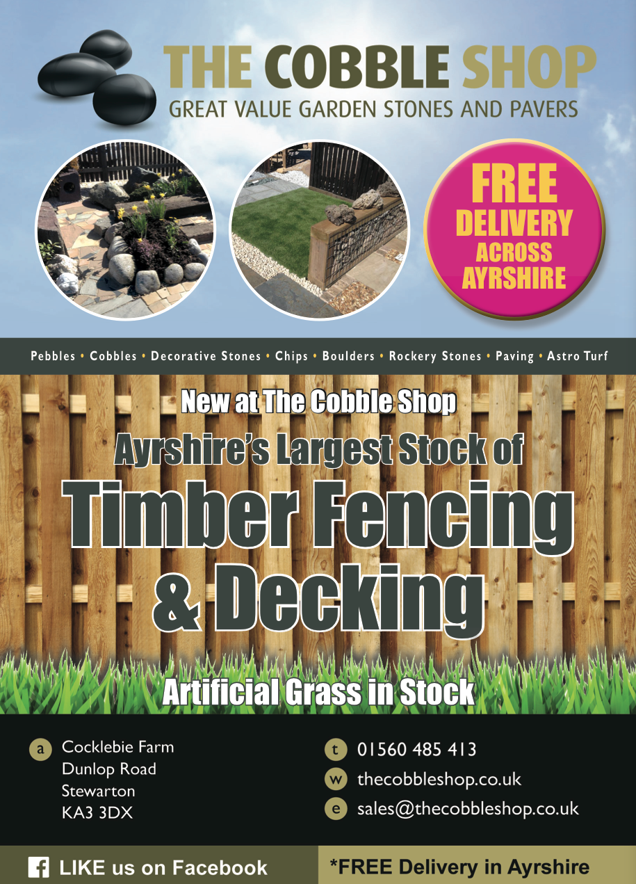 Timber Fencing and Decking at The Cobble Shop Stewarton Ayrshire