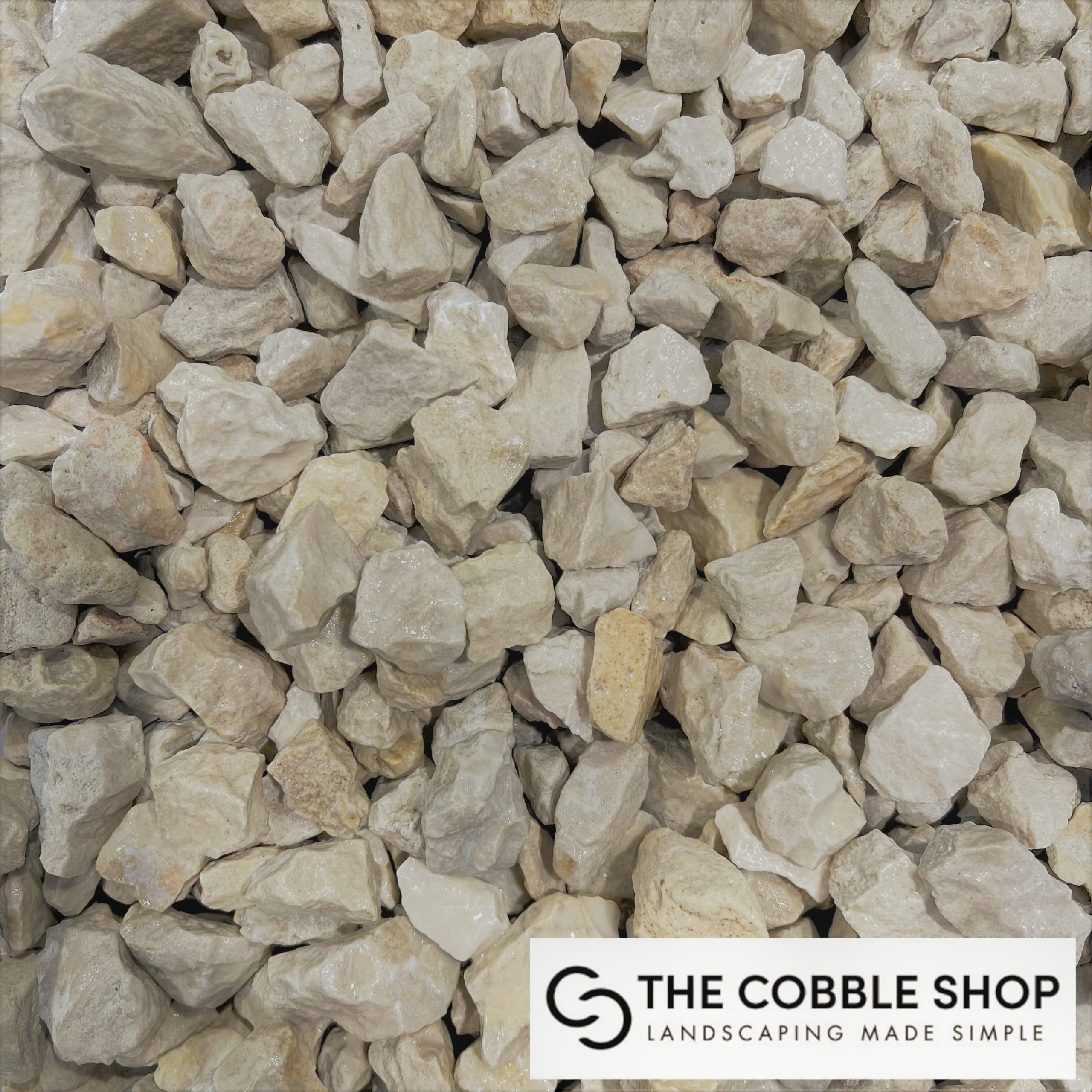 20kg Buff BIANCO Decorative Stone Aggregate Gravel Cotswold Buff Chippings Bag 